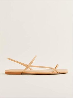 Reformation Natural Marcia Strappy Flat Sandal